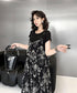 Faux Layered Floral Dress